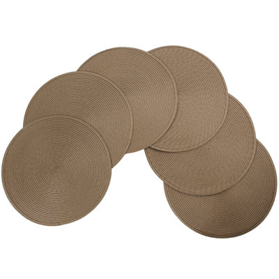 Marun Polypropylene Plastic Round Placemat