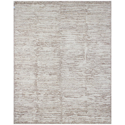 Wool Area Rug in Brown/Ivory/Gray