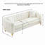 Canapé surdimensionné en chenille, canapé de luxe 3 places + 2 places profond, canapé capitonné moderne, canapé à pieds en métal doré pour salon, chambre à coucher, appartement
