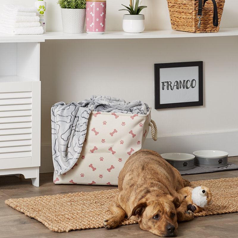 Cube ou bac en tissu, H 15 po x l 17,75 po x P 12 po, Ros