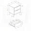 Table d'appoint avec 2 tiroirs - stratifié blanc, H 24 po-366910150
