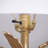 D16x31" Leaf Lamp With Marble Base, Gold
