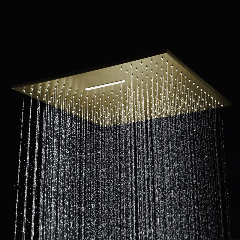 Fixed Shower Head 2.5 GPM GPM, Brushed Gold