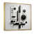 Toile avec cadre flottant or