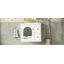 Ensemble de meuble-lavabo mural de 24 pouces avec lavabo en céramique, deux tiroirs et porte à fermeture en douceur pour les petits espaces.