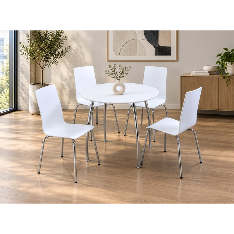 Penkridge 4 -Person Dining Set, White