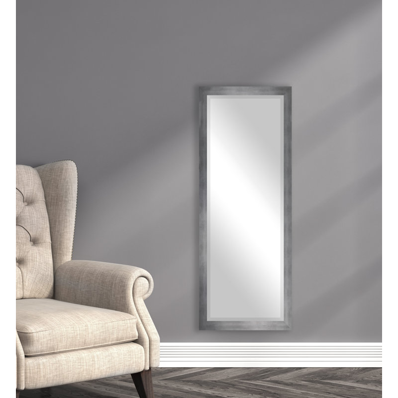 Henslee Mirror, Matte Silver, 59.5" H x 20.5" W