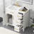Elegant Bathroom Vanity Cabinet with Ceramic Sink and Ample Storage