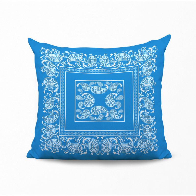Housse et insert de coussin décoratif en polyester, L 15 po x H 15 po, Bleu