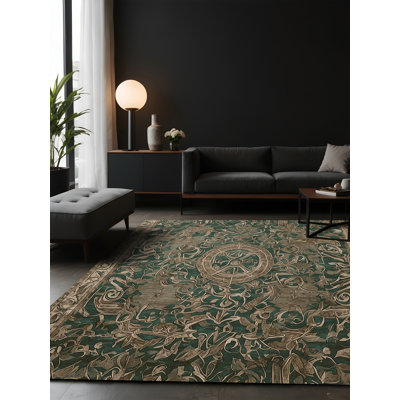 Tapis brun soyeux et moelleux