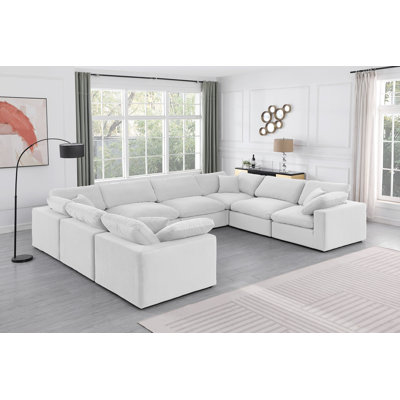 Hutchenson Velvet U-Shaped Sectional Reversible