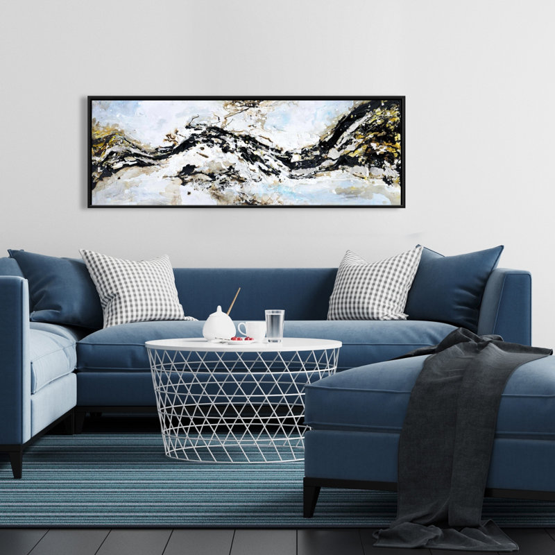 «Abstract and Texturized Paint Splash» sur toile, H 16 po x l 48 po