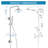 38"H 6 in Exposed Rain Shower Seystem With Handheld Shower (Valve Not Included)-110204853