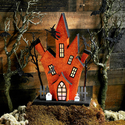 18" LED Cardboard Haunted Mansion