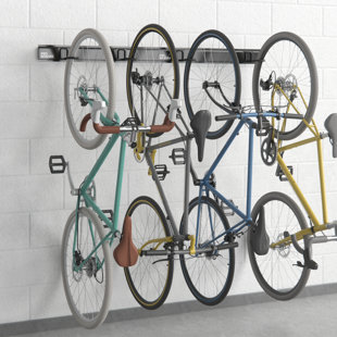 Porte-vélos, support mural en caoutchouc, pour 2 vélos supports muraux pour  l'intérieur et l'extérieur