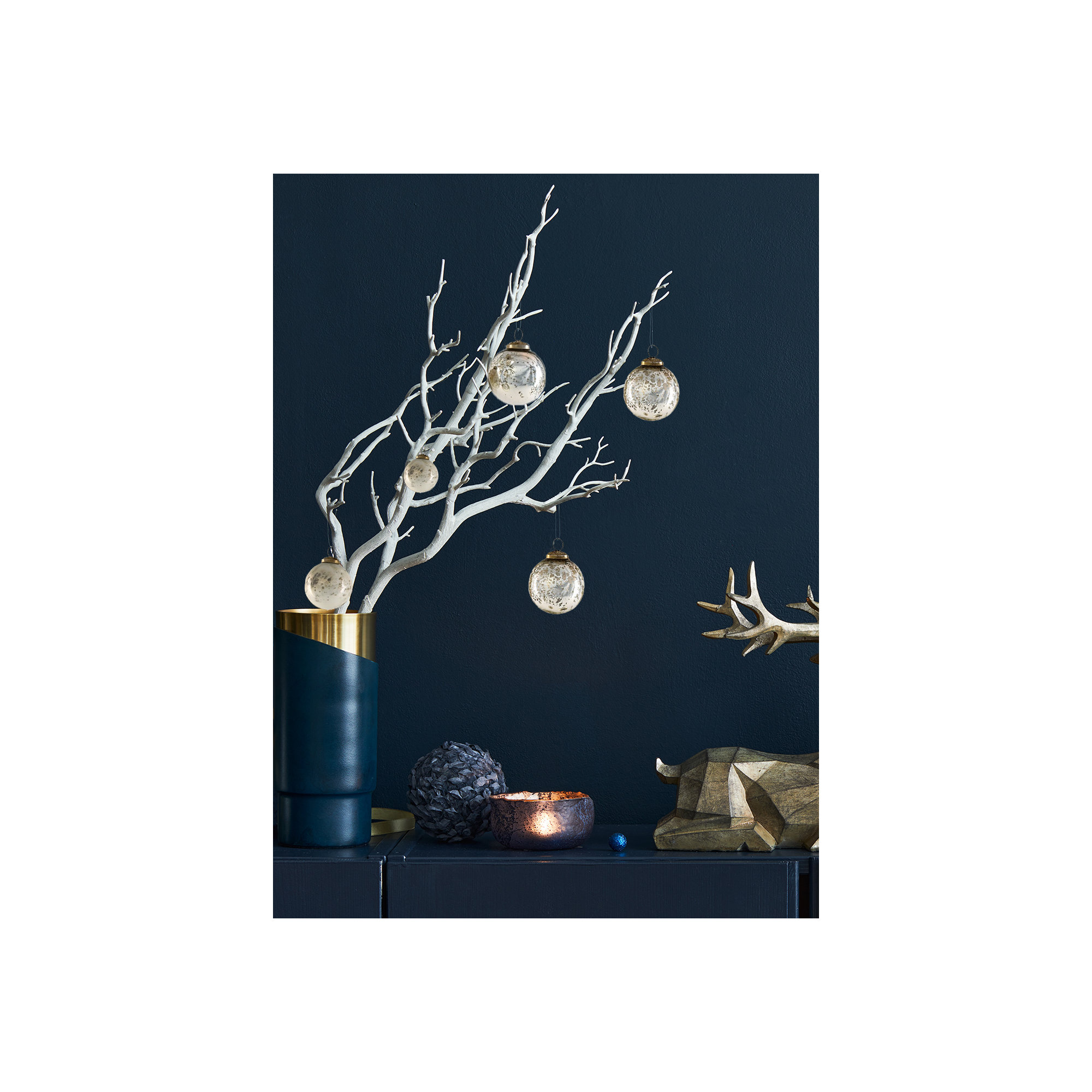 The Holiday Aisle® Solid Ball Ornament, 2.5" H x 2.5" W x 2.5" D, Yellow