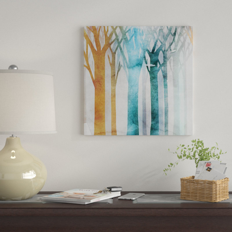 « danse trees iii », reproduction sur toile, H 37 po x l 37 po x P 1,5 po, Toile tendue, Pas de tapis