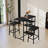 3-piece Bar Height Dining Table Set With Storage Shelves