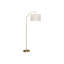 Lighting, H 65 po, lampe sur pied, métal, ivoire / abat-jour crème, contemporain-1752700641
