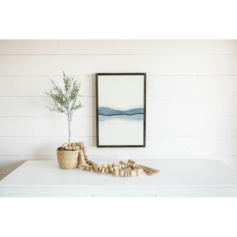 Shoreline Wood Framed Wall Art Sign, Dark Brown