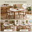 Table de salle à manger rectangulaire moderne en pierre frittée de 160 cm (63 po) pour 4 à 6 personnes