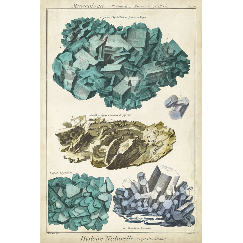 Mineralogie I by Vision Studio - Graphic Art, 91cm H x 61cm W, Wrapped Canvas