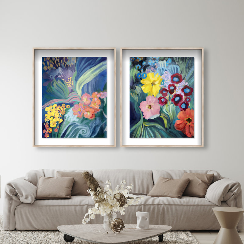 Spring Motion Set Set by Oliver Gal, 63"H x 51"W, Natural Oak Shadowbox