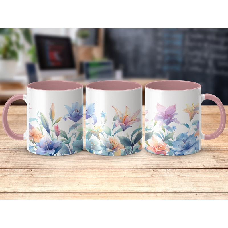 Ceramic Coffee Mug, Pink