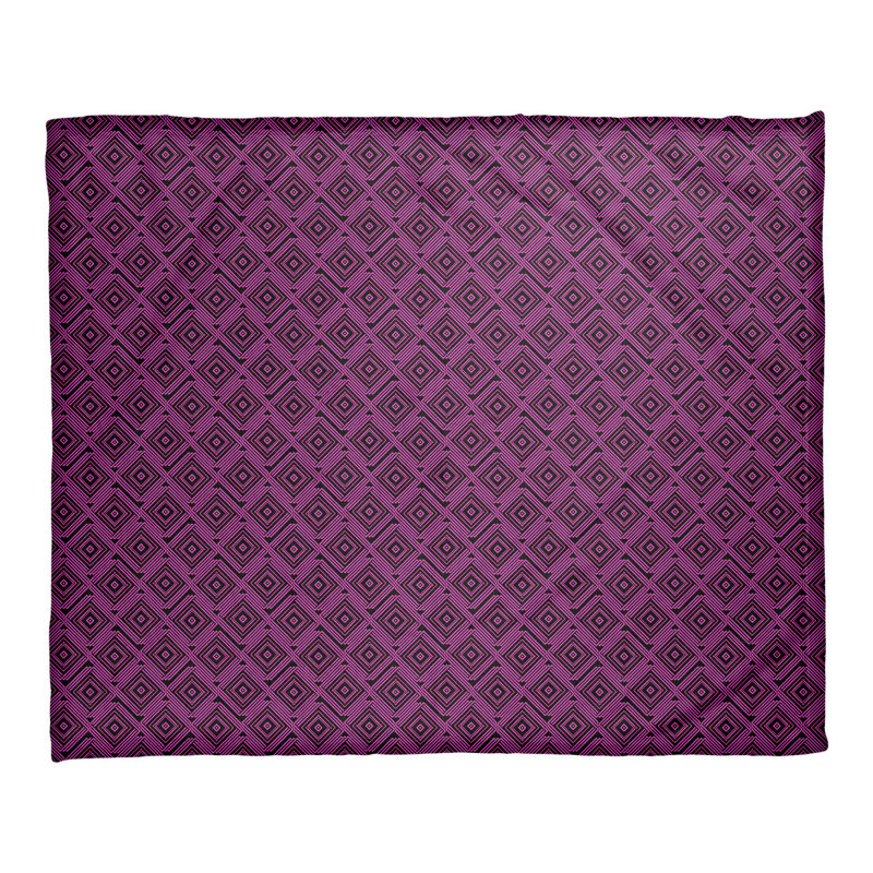 Couverture polaire Katelyn Elizabeth, L 52,5 po x L 62,5 po, Noir / rose
