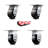 4 Piece Glass Filled Nylon Caster Set