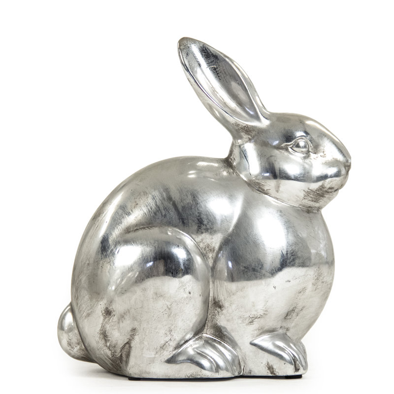 Lapin métallique décoratif Ray, H 17 po x l 10 po x P 14 po