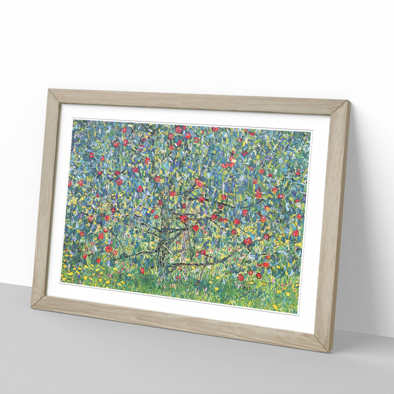 Orchard with Roses by Gustav Klimt - Framed Print, Oak Framed, 36cm H x 48cm W x 2cm D