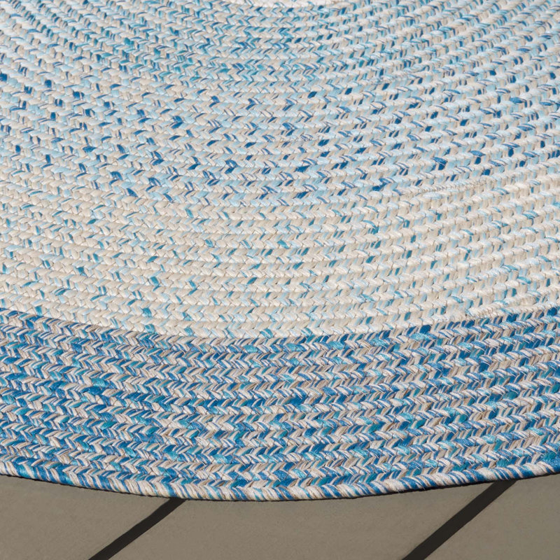 Tapis tissé à chevrons Rotella, Rond 5 pi