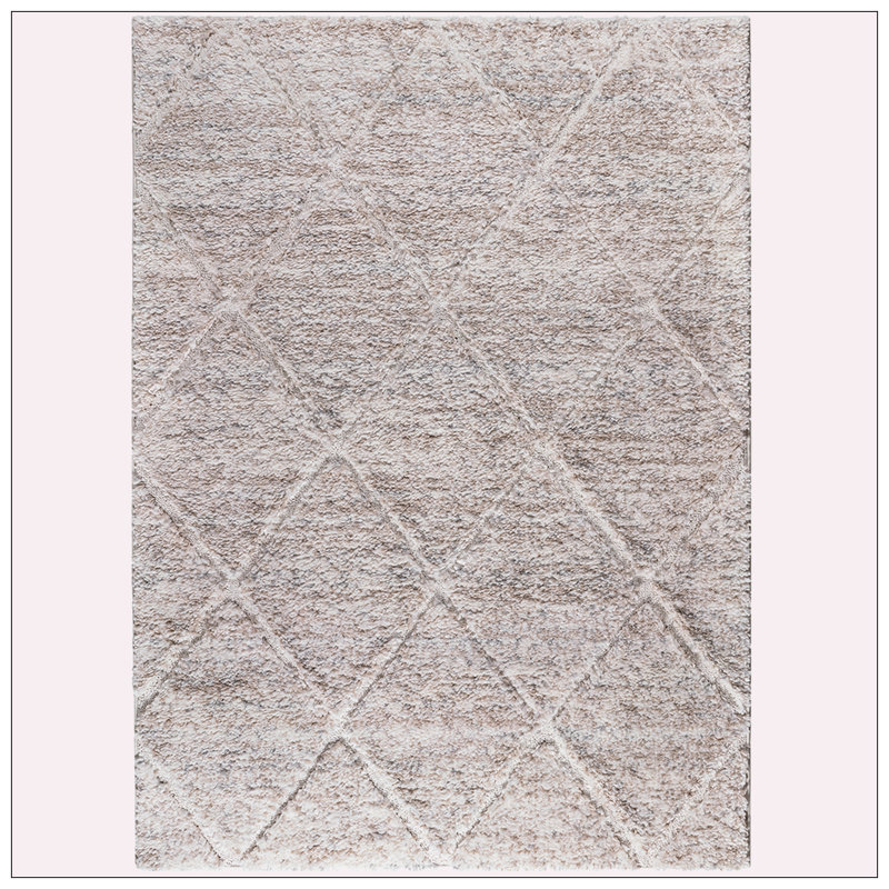 Tapis crème Hannahmae, Rectangle 6 pi x 9 pi