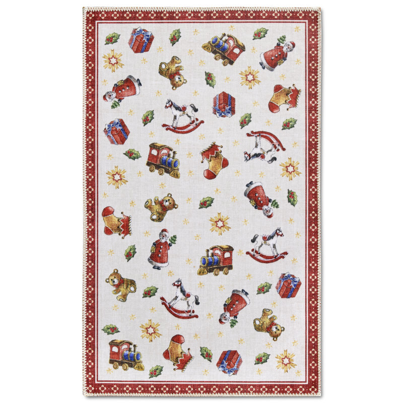 Toy`s Delight Area Rug, Rectangular 50 x 80cm, Multi-colored Red