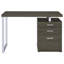 Bureau réversible à 3 tiroirs gris patiné-249980122