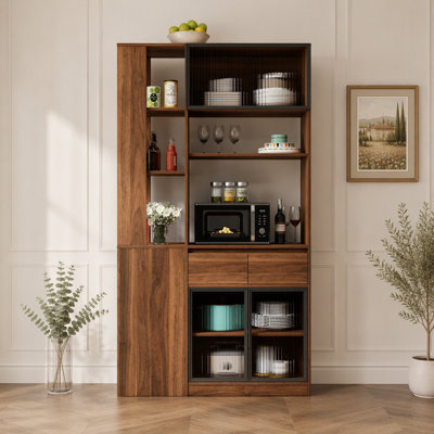 Armoire de rangement avec espace de rangement multifonctionnel, organisateur d'entrée en bois moderne