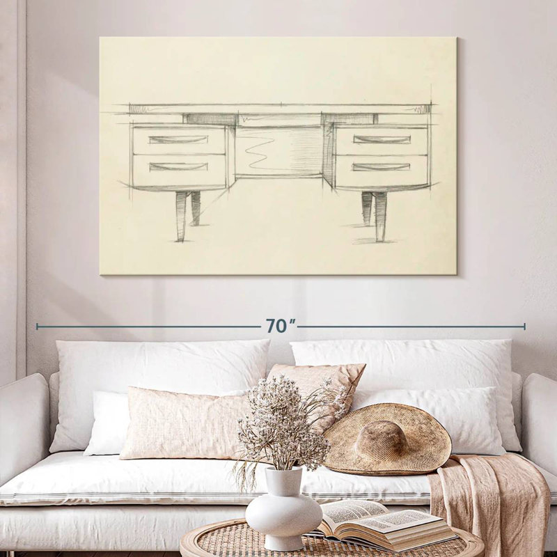 Kerner Mid Century Furniture Design IV, H 34 po x l 51 po
