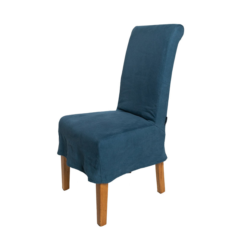 Gallego 47cm H Cotton Upholstered Side Chair, Prussian Blue