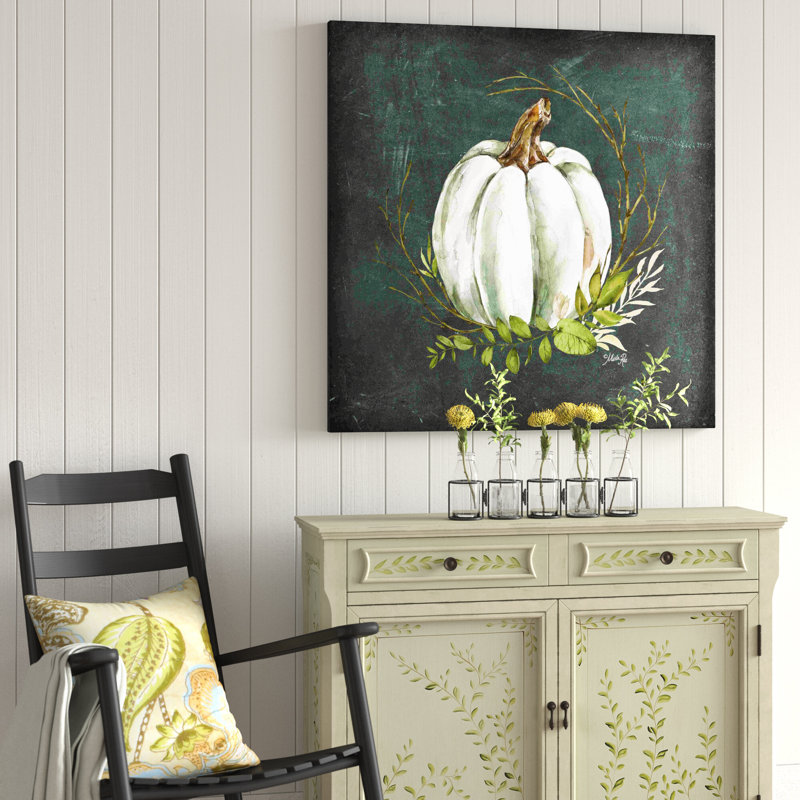 Citrouille blanche 2886684, H 36 po x l 36 po, Non, Toile tendue