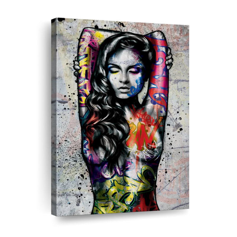 Portrait d'hémisphère féminin, impression sur toile, H 48 po x l 32 po x P 1,25 po