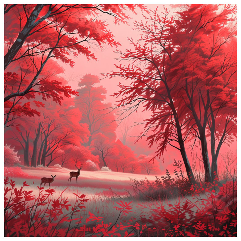 Rideaux de douche Red Autumn, L 70 po x H 72 po
