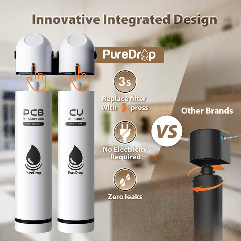 Filtre à eau sous évier PureDrop PDR-16KUF2