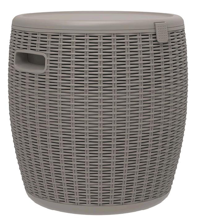  Seau à glace en rotin, capacité de 36 L, résistant aux intempéries et aux rayons UV, fabrication en polypropylène durable