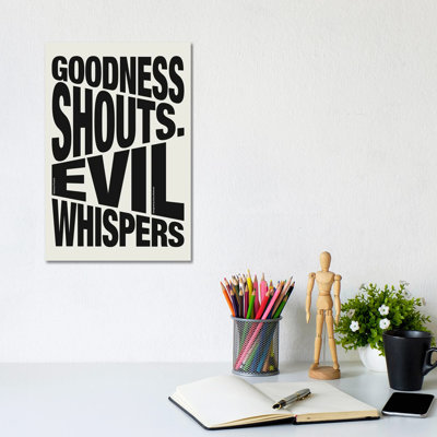 Goodness Shouts (White) by Harry Richards - Gallery-Wrapped Canvas Giclée on Canvas