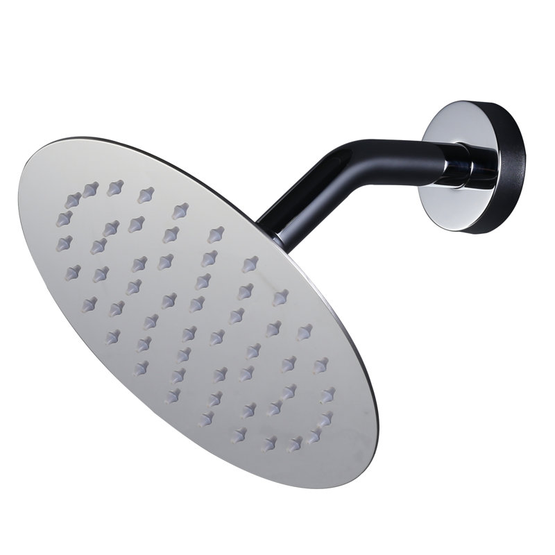 Pomme de douche large et large pour la salle de bain avec jet de pluie pivotant à haute pression de 1,8 gal / min