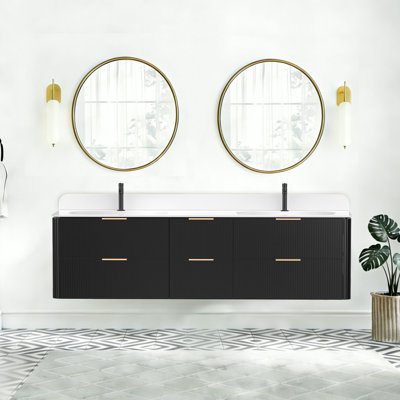 72" Floating Bathroom Vanity With Sink