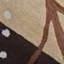 Tapis écologiques en laine touffetée à la main Jody - rond, couleur brun clair, design floral moderne, tapis antidérapants faits à la main épais pour le salon, la chambre à coucher