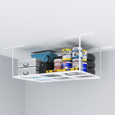 Maryorie Ceiling Mounted Overhead Steel Garage Storage Racks