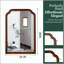Miroir rectangulaire en bois massif avec coins arrondis en noyer noir (24 x 36)-130055237-130055238